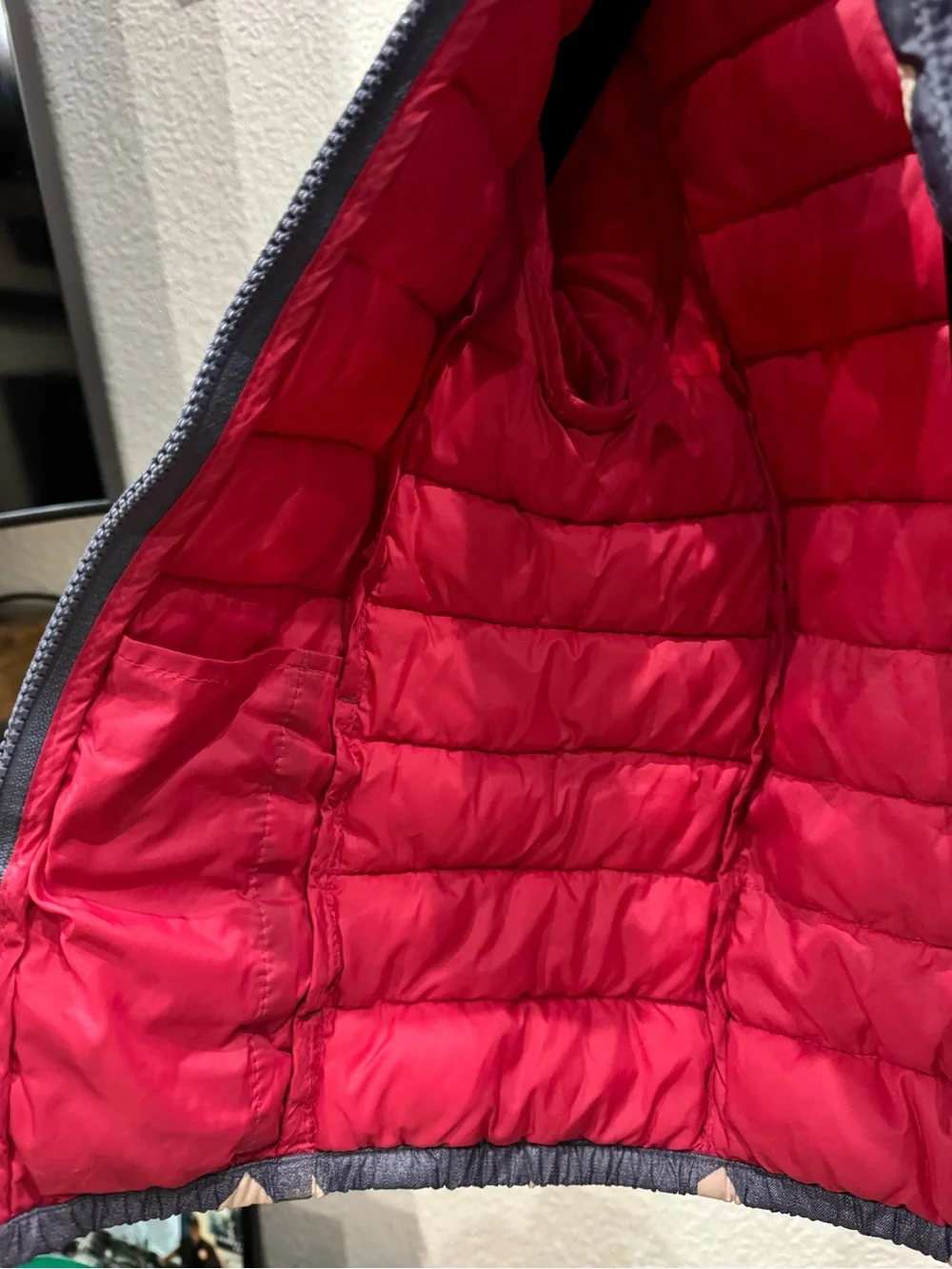 Baby Gap Kids Navy & White Heart Print Puffer Jacket / Coat Girls Size 5